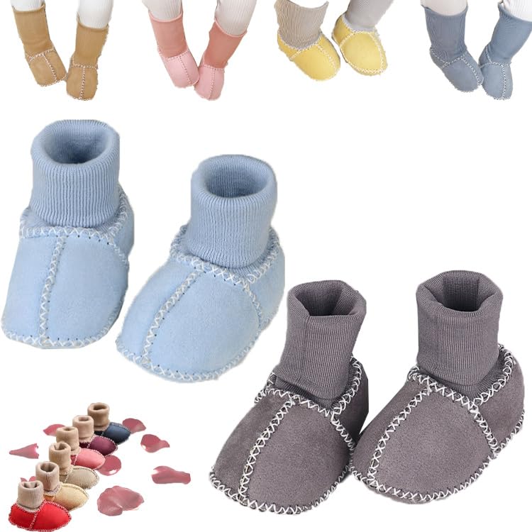Warm Fur Baby Sock Shoes, Baby Girls Toddler Winter Warm Plush Cute Socks Shoes Non-Slip Walker Shoes
