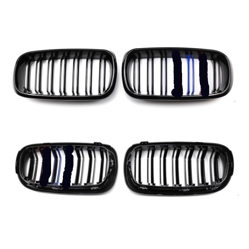 Grille de calandre double latte pour BMW X5 E70 et X6 E71 E72 de 2007 à 2014 - 5