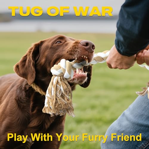 Image of Fida Dog Rope Toys for Medium Large Dogs, Chew Toys for Aggressive Chewers