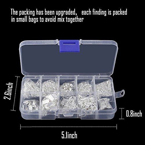 PP OPOUNT Jewelry Findings Set Jewelry Making Kit Jewelry Findings Starter Kit Jewelry Beading Making and Repair Tools Kit Pliers Silver Beads Wire Starter Tool