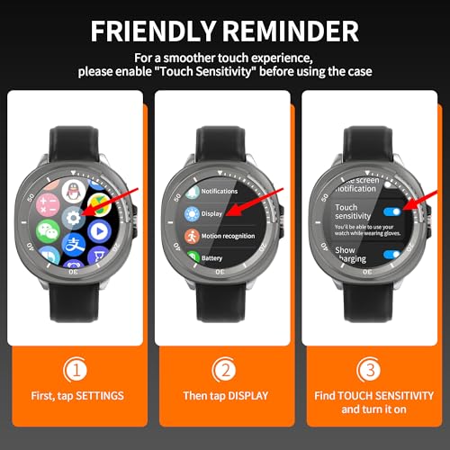 Funda Galaxy Watch 8 Classic 46mm con parachoques PC rígido y protector HD antivaho 7