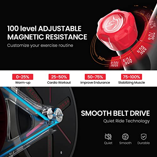 Image of Yesoul Black Exercise Bike for Home, Low Noise Indoor Cycling Bike for Home Gym Electric Stationary Bike with Tablet Mount & Comfortable Seat Cushion for Women Apartment Workout Bike for Fitness