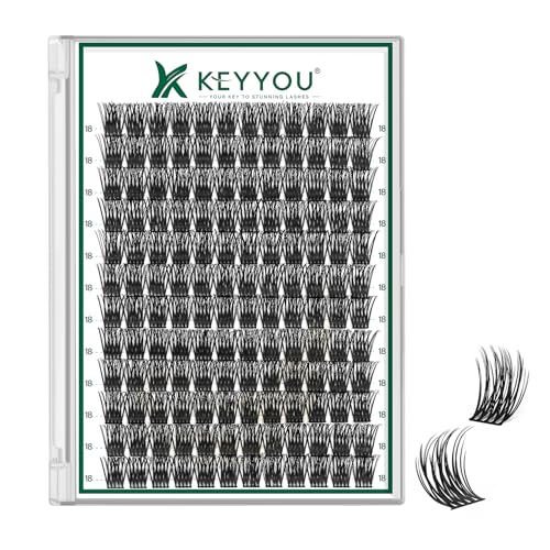 Image of KEYYOU Lash Clusters Air Touch Soft Volume D Curl 18mm Individual Lashes
