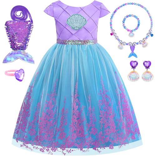 Mermaid Dress for Girls Halloween Princess Costume