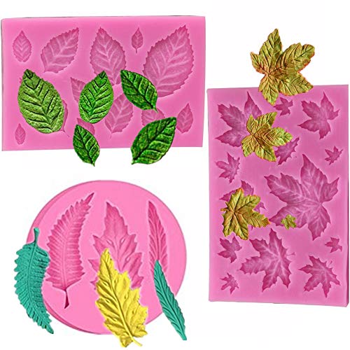Leaf shape food grade resin gum leaf gum mold chocolate gum resin polymer clay soap cake decoration decoration muffin decoration jelly baking tools
