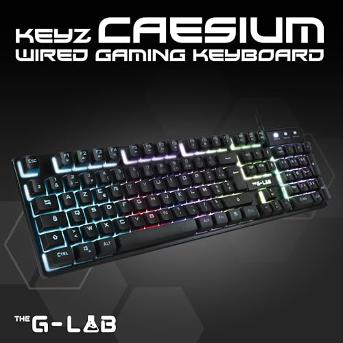 Keyz Caesium - Tastiera Gamer AZERTY cablata USB - Tastiera Gaming Retroilluminazione RGB LED Tastiera Gamer sensazione meccanica, 19 tasti anti-ghosting, durevole - PC PS4/PS5 Xbox - New - Tastiera gaming - Immagine 1