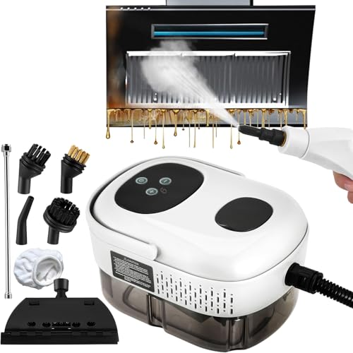 Limpiador a Vapor con Pantalla Digital, Vaporeta Limpieza Hogar Potente de Mano 2500W, 1100ML Portátil Máquina de Steam Cleaner Presurizada de Alta Temperatu con 6 Velocidades 4Tipos de Cepillo Limpiador a Vapor con Pantalla Digital, Vaporeta Limpieza Hogar Potente de Mano 2500W, 1100ML Portátil Máquina de Steam Cleaner Presurizada de Alta Temperatu con 6 Velocidades 4Tipos de Cepillo
