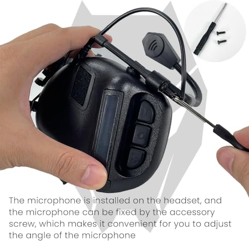 Casque tactique pour interphone de chasse avec microphone étanche
