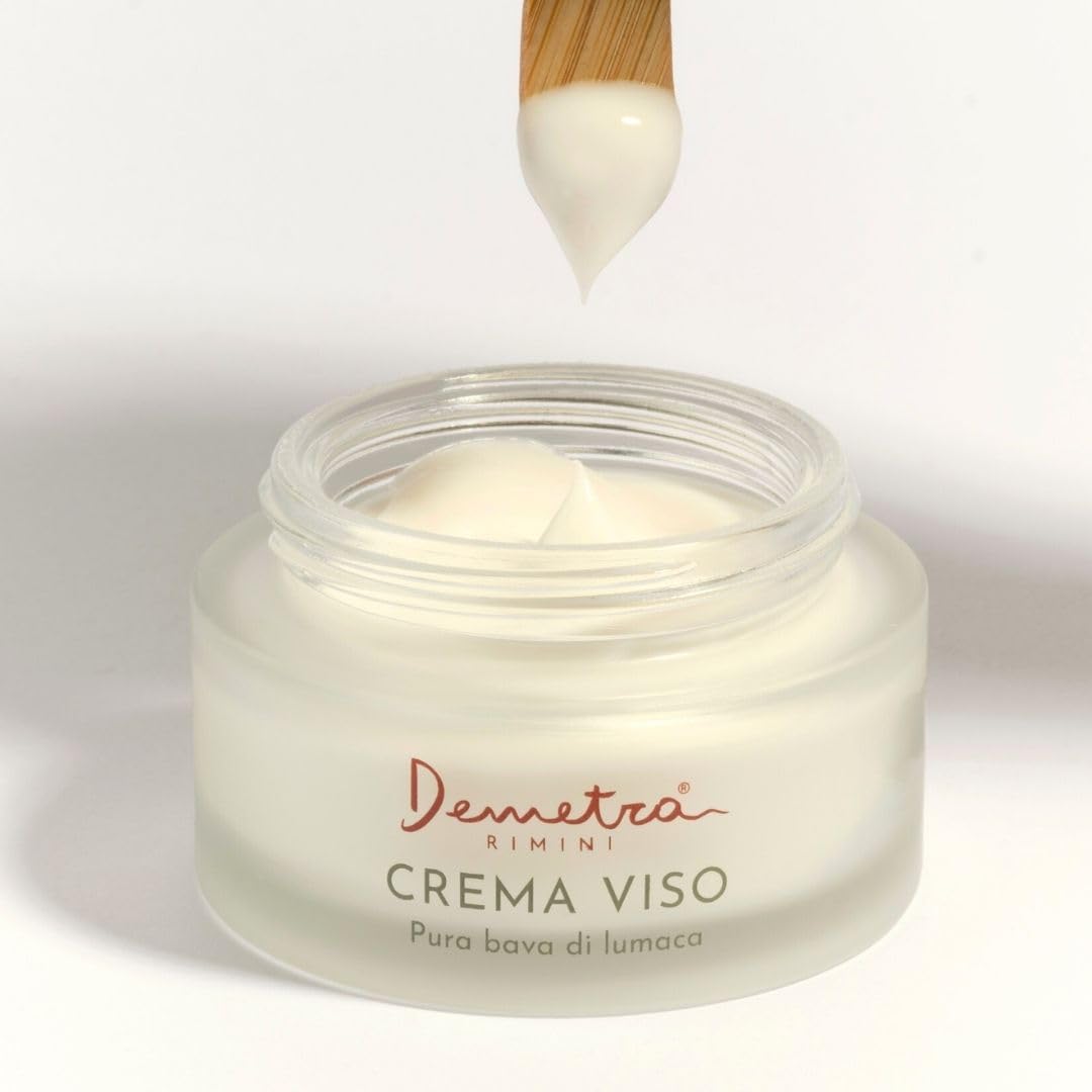 Demetra Crème Visage Régénérante à la Bave d’Escargot 85%, Acide Hyaluronique, Cassis Bio, Collagène et Élastine hydrolysés – 50 ml