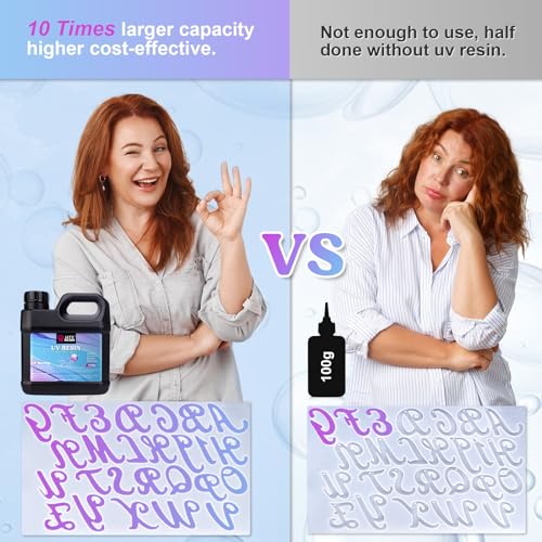 Let'S Resin ALR00036 Uv Resin, Upgraded 1,000G Crystal Clear Uv Resin Hard thumb #3