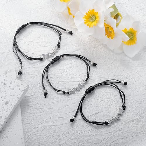 Image of Sunflower Jewellery Friendship Necklace for 3 4 Stainless Steel Heart-Shaped Necklace /Bracelet Three Hearts Composed of Friendship Necklace /Bracelet, Gifts for Friends
