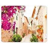 younikat Alfombrilla de ratón con diseño de Mallorca I 24 x 19 cm I Alfombrilla de ratón de tamaño estándar I antideslizante I callejón I dv1529