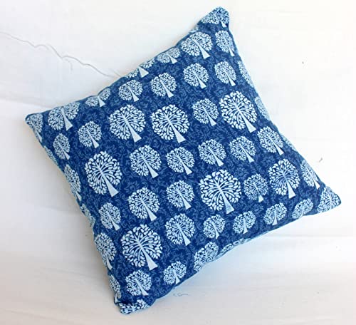 Pouf indien de sol et coussin à pompons pour canapé et banc