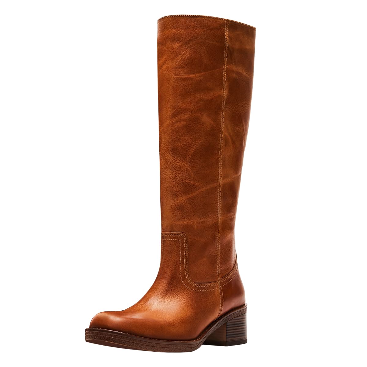 Brown Knee High Platform Boots Wide Calf Women's Quizme Wide Calf