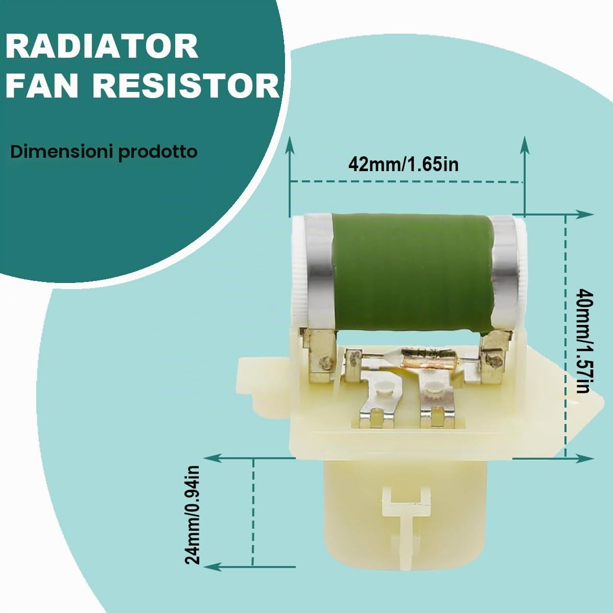 ZAMDOE 13256565 Resistenza Ventola di Raffreddamento radiatore Resistenza Motore soffiante riscaldatore per Vauxhall Corsa E dal 2015 al 2019 Nuovo per Vauxhall Adam Meriva 55703589 2 Pin con Nastro