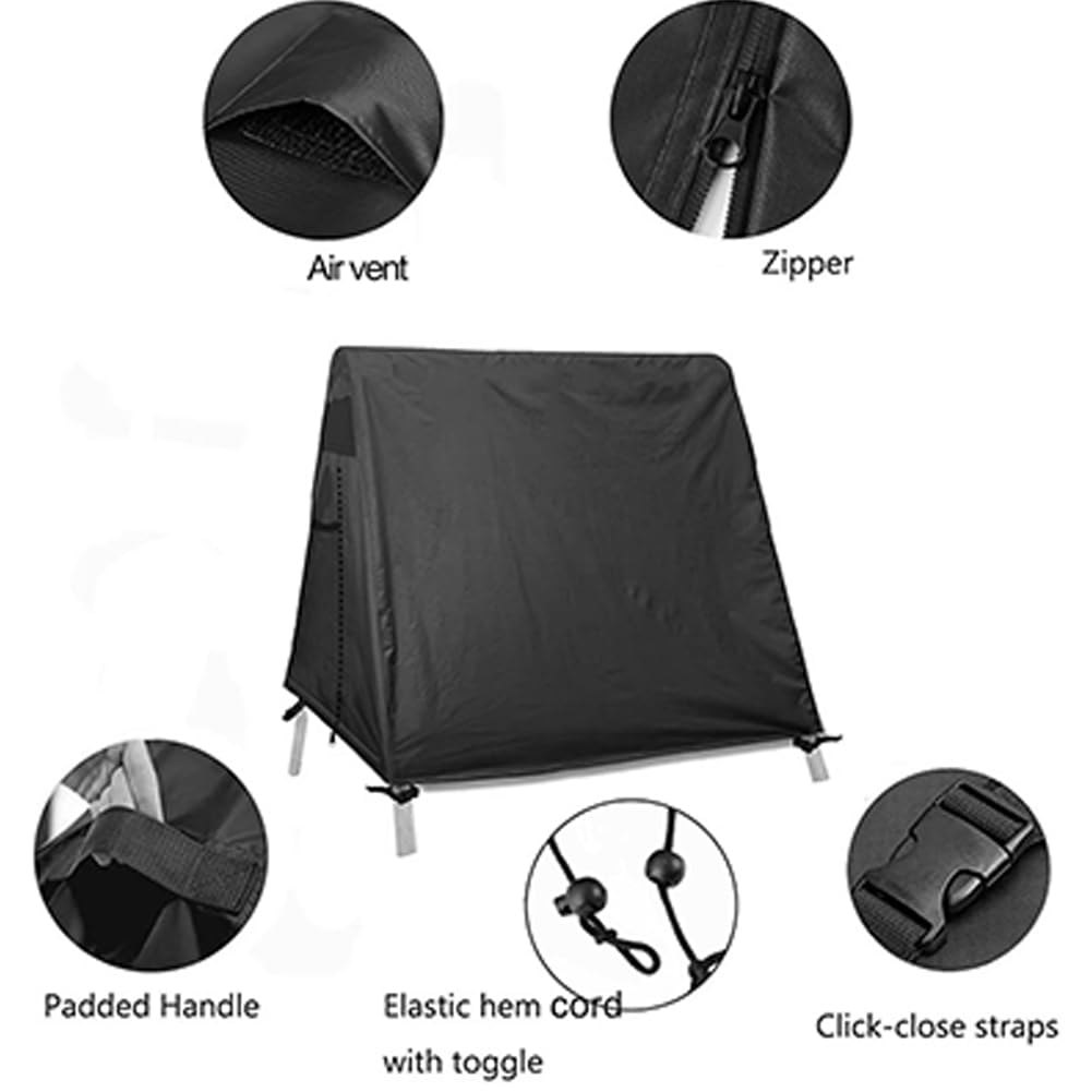 Funda Oxford 420D para columpio, impermeable y resistente a los rayos UV, a prueba de polvo con correas, se adapta a hamacas con marco en A, protección duradera al aire libre para patios y jardines