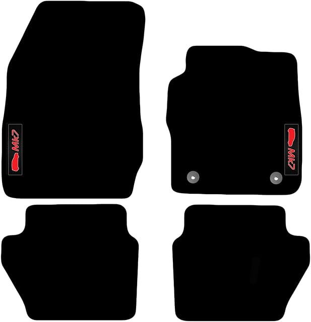 Carsio Tailored Carpet Car Floor Mats FOR Fiesta MK7 2012 to 2017 (2 Clips)