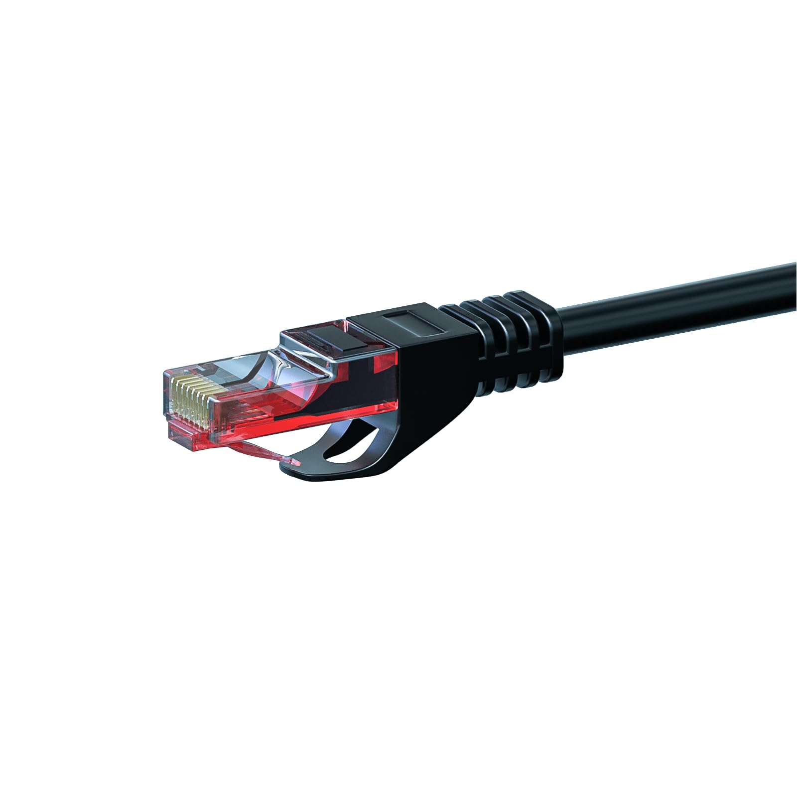 Cable de conexión UTP CAT6 de 50 m, color negro - 100% cobre
