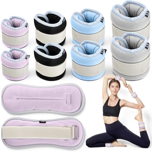 Shappy 4 Pairs Ankle Weights Set for Women Men Kids 2/3/4/6 Lbs P...