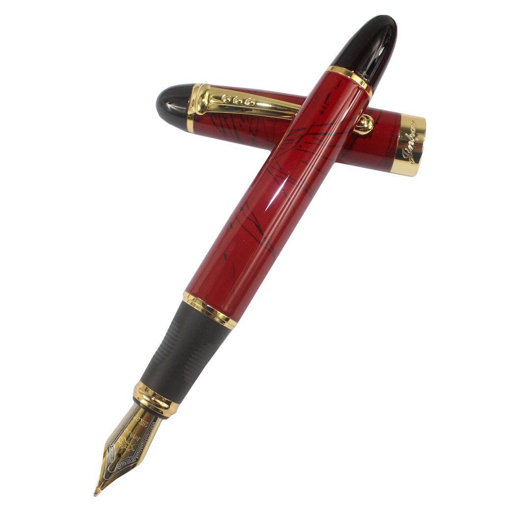 赤と黒のストライプ万年筆6 @赤と黒のストライプ万年筆6 @赤と