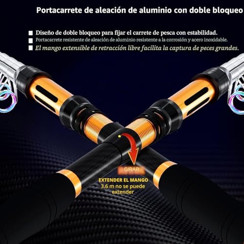 Caña de pescar telescópica compacta para evitar enredos en el río 4