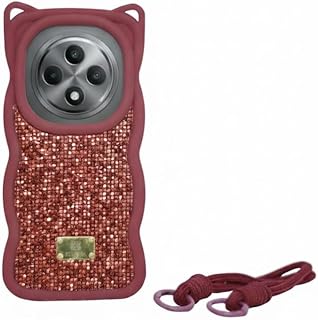 حافظة لامعة بتصميم ماسي لسيارة رينو 12F، حافظة فاخرة من السيليكون الناعم المموج (احمر نبيذي)