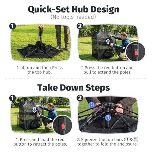 Image of Catio Outdoor Cat Enclosure Pop up Cat Tower Tent Cat Playpen w /Breathable Mesh Portable Catio Kitten Pet Animal Play Pen Indoor Enclosed Kitty Patio Balcony Camping(Hexagonal,XL)