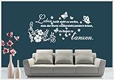 Deco-idea WandTattoo Sentencja "Leben heisst Nicht zu warten" wzt75(030 ciemnoczerwony, zestaw3: ok. 140 x 58 cm)