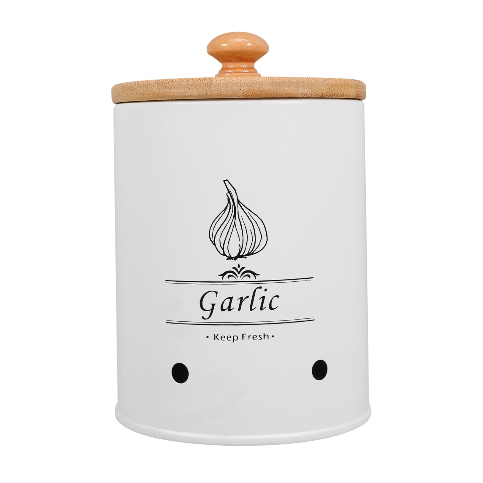 SOLUSTRE Kitchen Garlic Keeper with Lid Multi-functional Storage Container for Garlic Ginger and Onions Elegant Organizer for Countertops for Home Kitchens