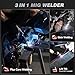 ARCCAPTAIN iControl MIG145 Pro 145A Flux Core MIG Welder 120V Welding Machine Gasless MIG Welder Flux MIG/MMA Stick/Lift TIG, 3 in 1 Welder Machine with Synergy, Portable Welder, APP Control