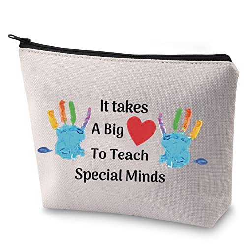 Special Education Teacher Gift ASL Disabler Teacher Cosmetic Bag It Takes A Big Heart to Teach Special Kids Appreciation Gift (Teach Special Kids)