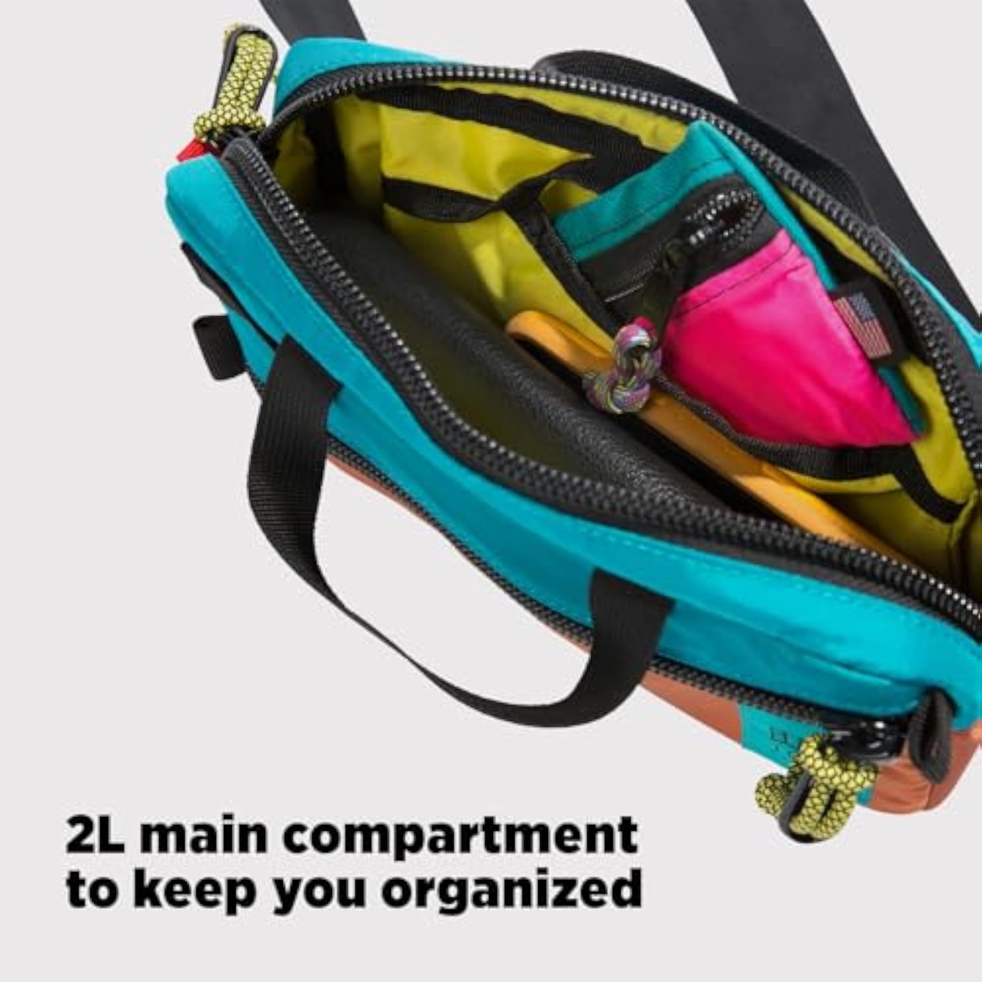 Mini Quick Pack Shoulder Sling Waist Pack, Black