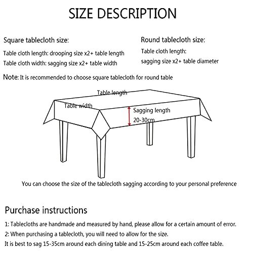DHBHZD Tovaglia 140x180cm Tovaglia in cotone e