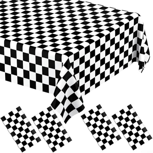 ZMdooreasy Paquete de 4 manteles con diseño clásico a cuadros para un estilo de comedor atemporal