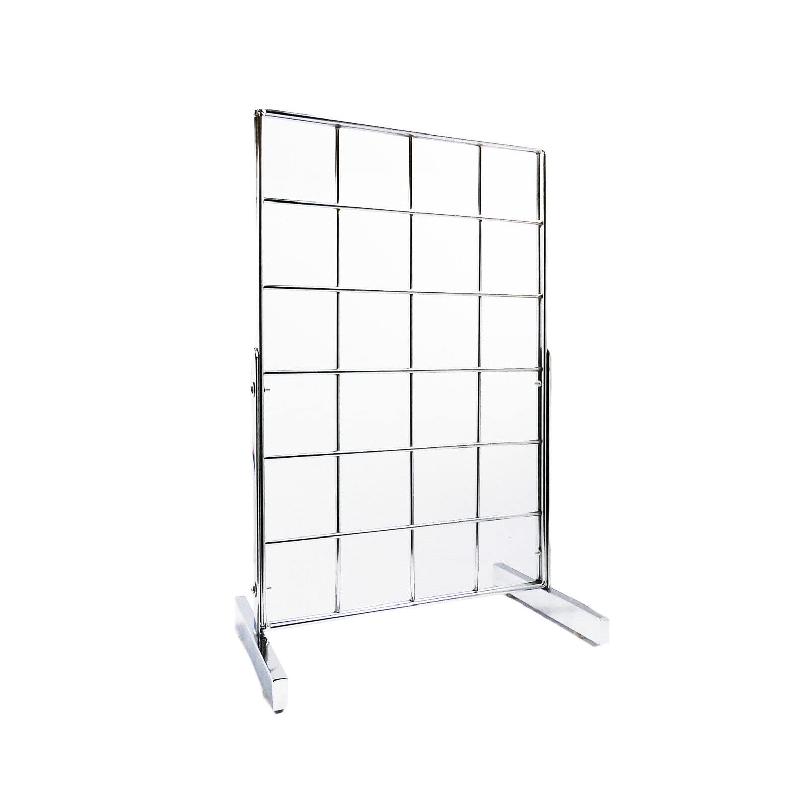 Small Counter-top 12" X 18" Grid Mesh Chrome, Shop Accessory Display Panel