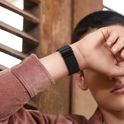 Image of Tobfit Nylon Strap for Samsung Galaxy Fit 3 (Watch Not Included), Flexible Premium Elastomer Nylon Adjustable Watch Band for Galaxy Fit3 2024 SM-R390 Men & Women