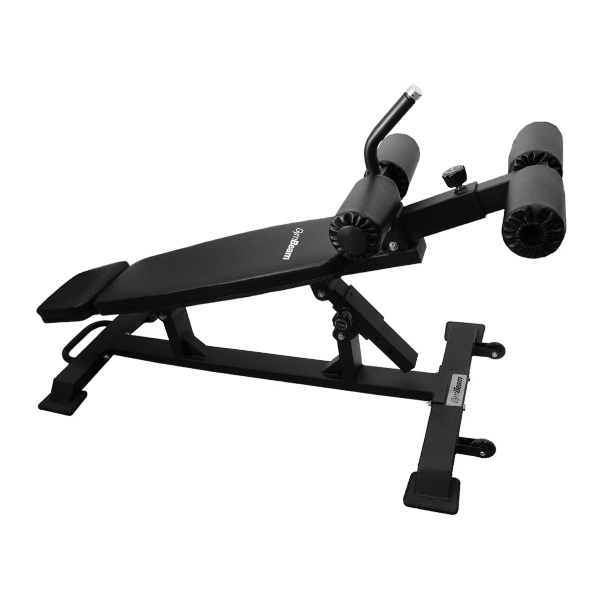 GymBeam Verstellbare AB Bench für effektives Bauchmuskeltraining - Hochwertige Home-Gym-Ausstattung, Sit-Up-Bank mit Verstellbarer Neigung für kommerzielles und heimisches Gym-Equipment, Schwarz