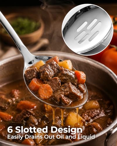 Image of Zulay Kitchen Stainless Steel Slotted Spoon