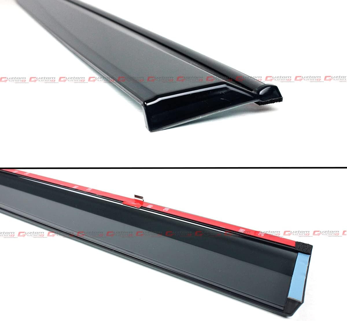 Premium Smoke Tinted Window Visor Rain Guard W/Clips & Black Trim Compatible for 2020-2024 Toyota Highlander All Models