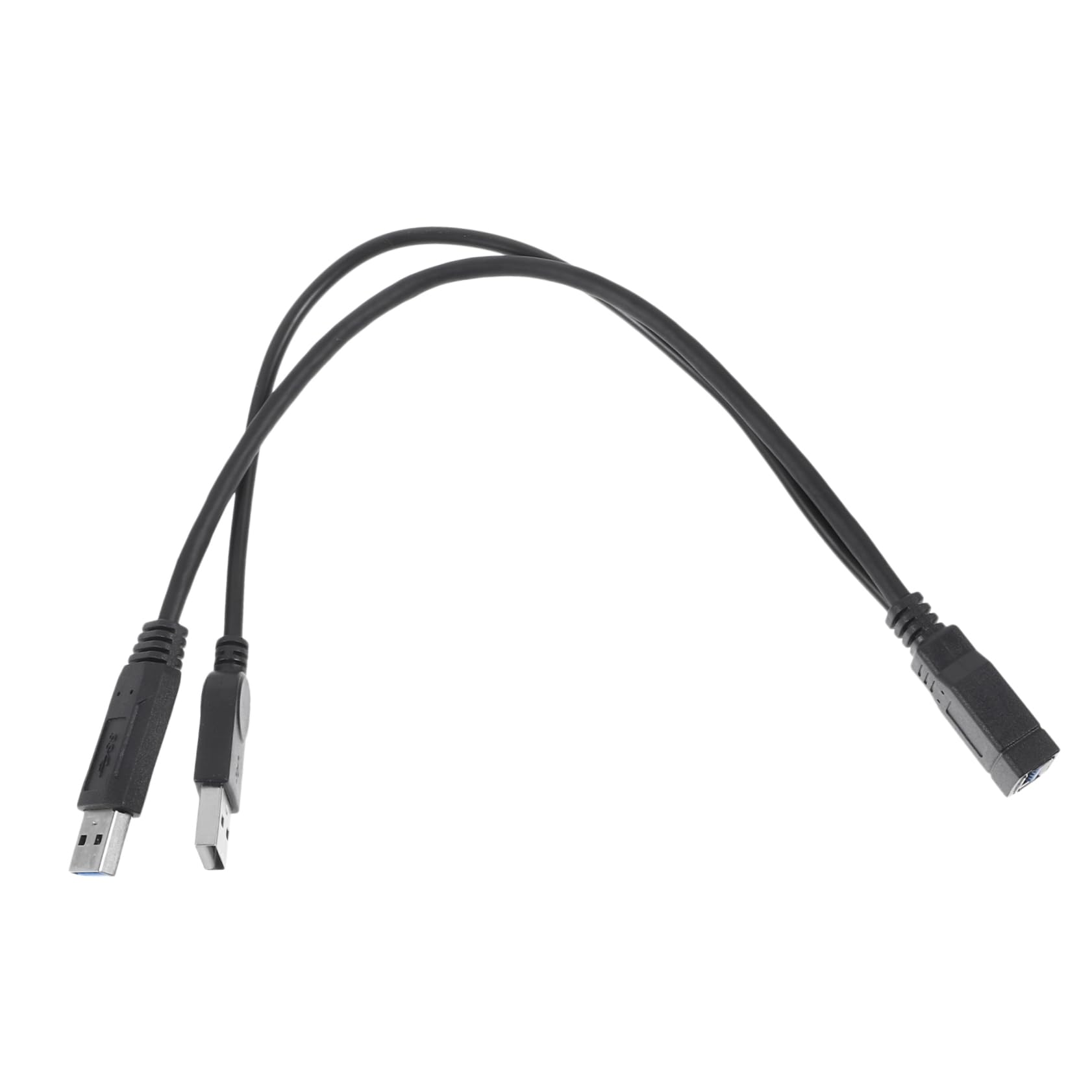Housoutil USB Y Splitter Cable Male to Female USB Extender for Enhanced Power Supply and Fast Data Transfer for Mobile Hard Drives and Computer Accessories