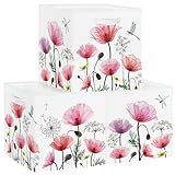 30x30 Cajas Almacenaje Decorativas - Tamaño: 30x30x30 cm, Se adapta a la mayoría de cubos de almacenamiento, estantes y cubículos Kallax; Con estructura metálica y cartón para mantenerlo estable