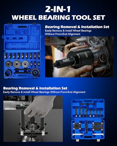Orion Motor Tech 2-in-1 Bearing Press Kit for Wheel Bearing Removal, Sliding Screws Sleeves, 5 T Wheel Bearing Separator