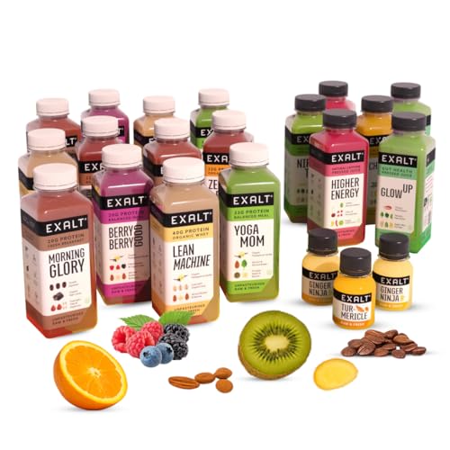 EXALT 3-Day Juice Cleanse - Full Body Detox, 120g Protein per day