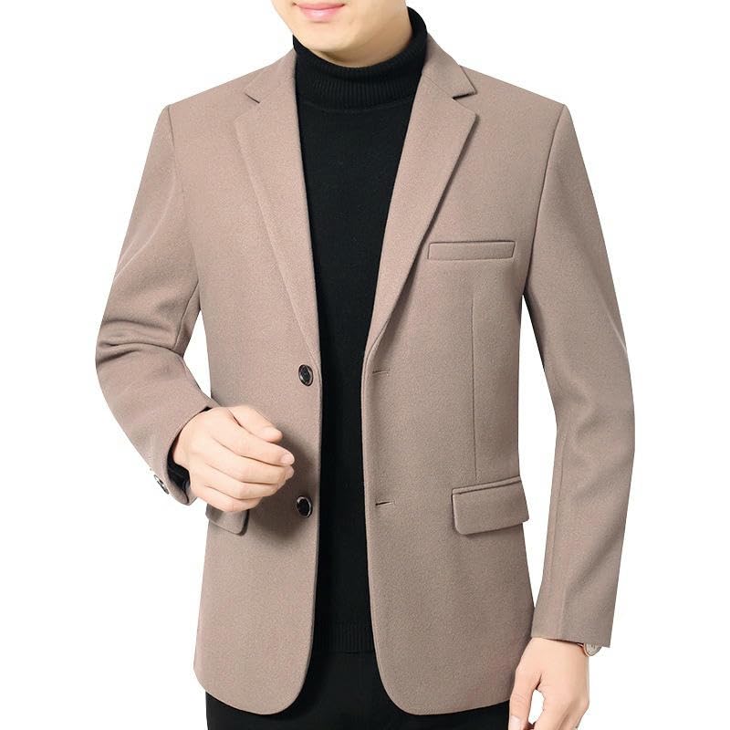 Men's Spring Autumn Casual Wrinkle-Free Woolen Blazer4