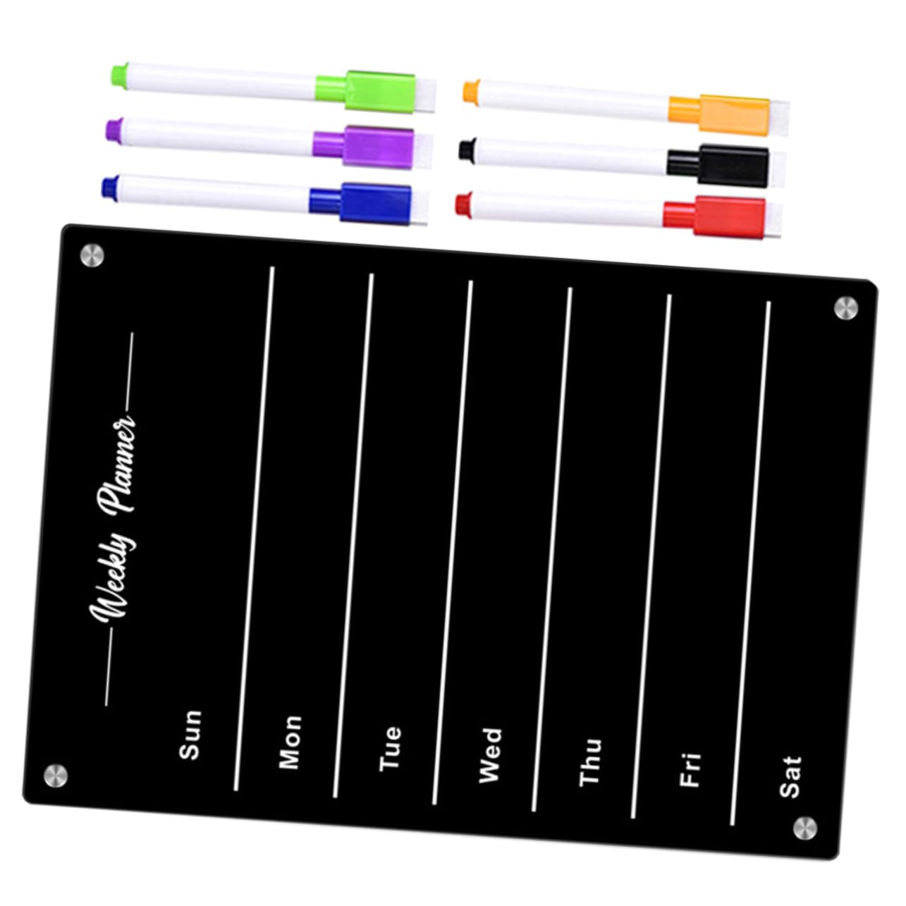 Magnetische Schreibtafel für Kühlschrank, Schwarze Acryl Planungs Tafel
