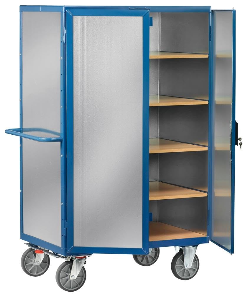 Fetra Transportgeräte mtpjf493 F 750 verzinkt Wagen mit Tablett geschlossen, Klinge Design, 1200 mm x 780 mm Plattform