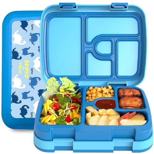 YOLAY Bento Box for Kids Lunch Box Leak-Proof, 5-Compartment Lunc...