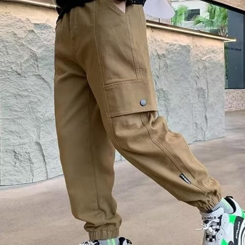 Boys Cargo Joggers Pants Elastic Waist Casual Jogging Trousers Bottom for Kids4