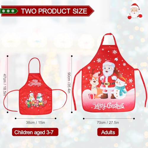 Mordx 2 aventais de Natal, conjunto de aventais de Natal para pais e filhos, avental estilo boneco d