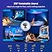 WISHOLY Projector with WiFi and Bluetooth, Mini Portable Projector with Built-in Rechargeable Battery for Outdoor, 1080P Supported, Electric Focus & Auto Keystone, Home Theater with 210° Mount